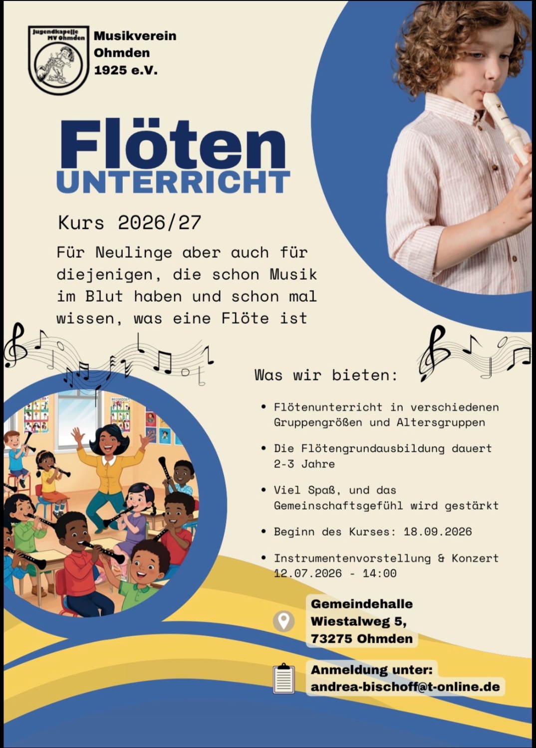 Titelbild Blockflötenunterricht